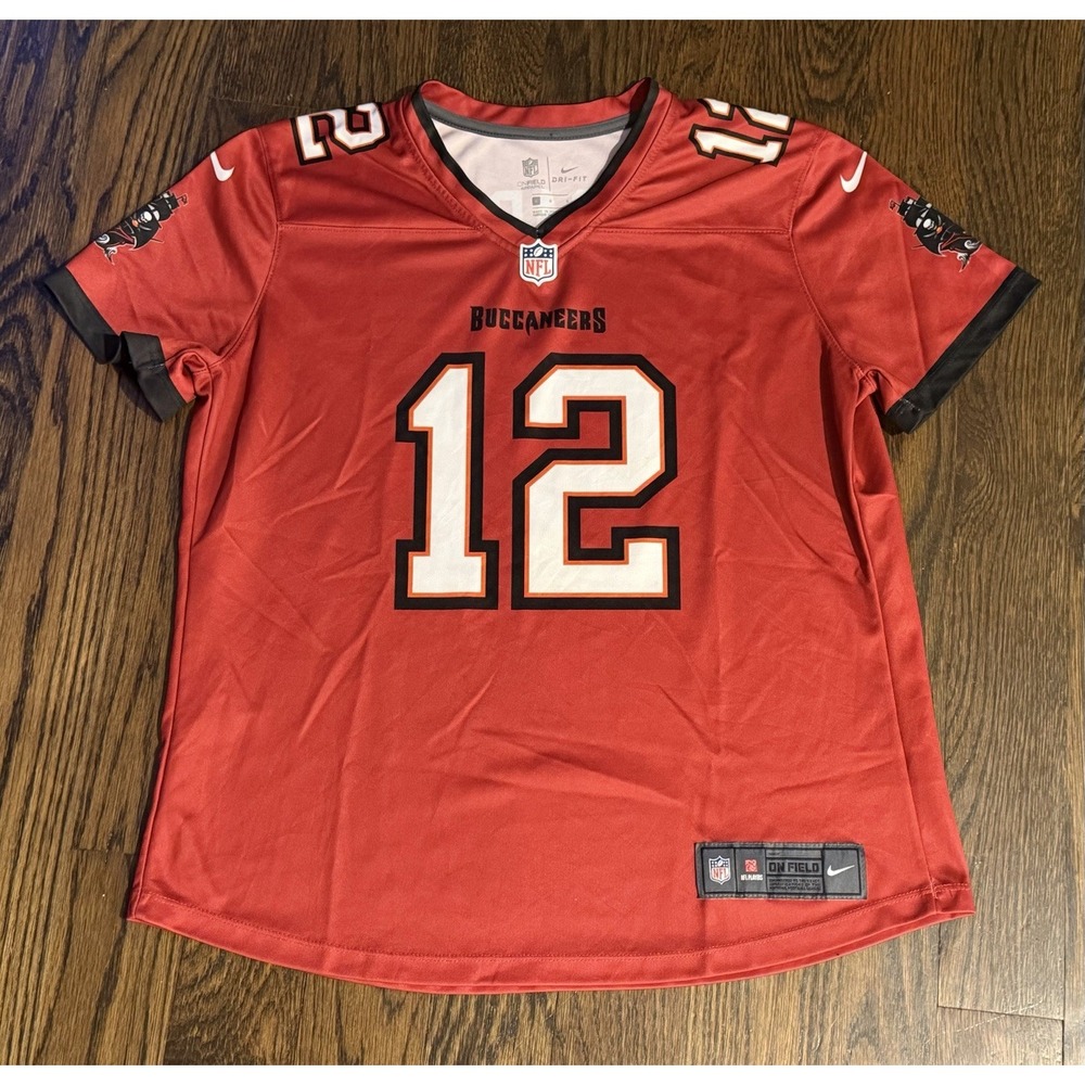 Nike Tampa Bay Buccaneers 2021 Nike #12 Brady Women Jersey Shirt Large Dri Fit